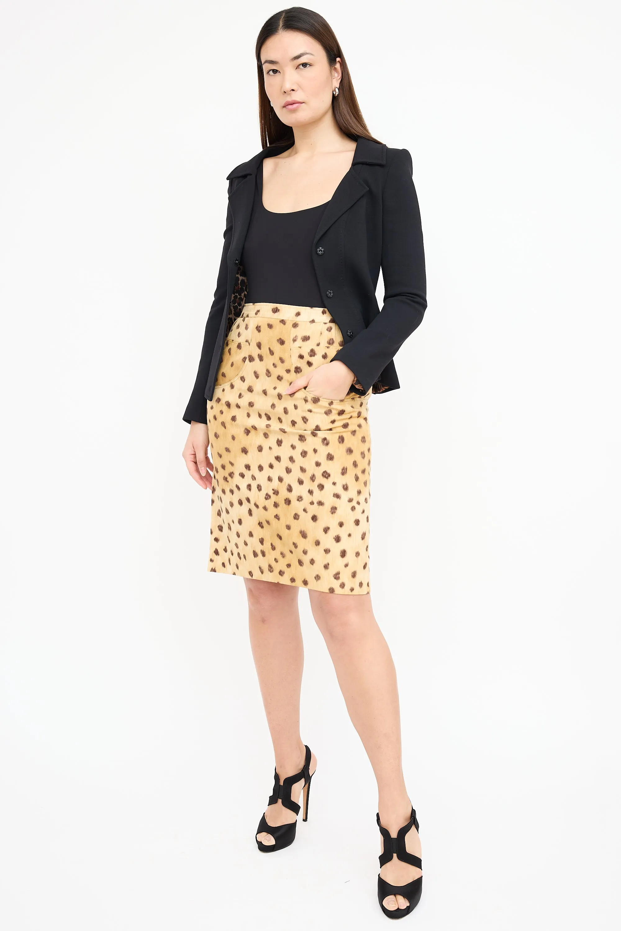 1980s Printed Skirt