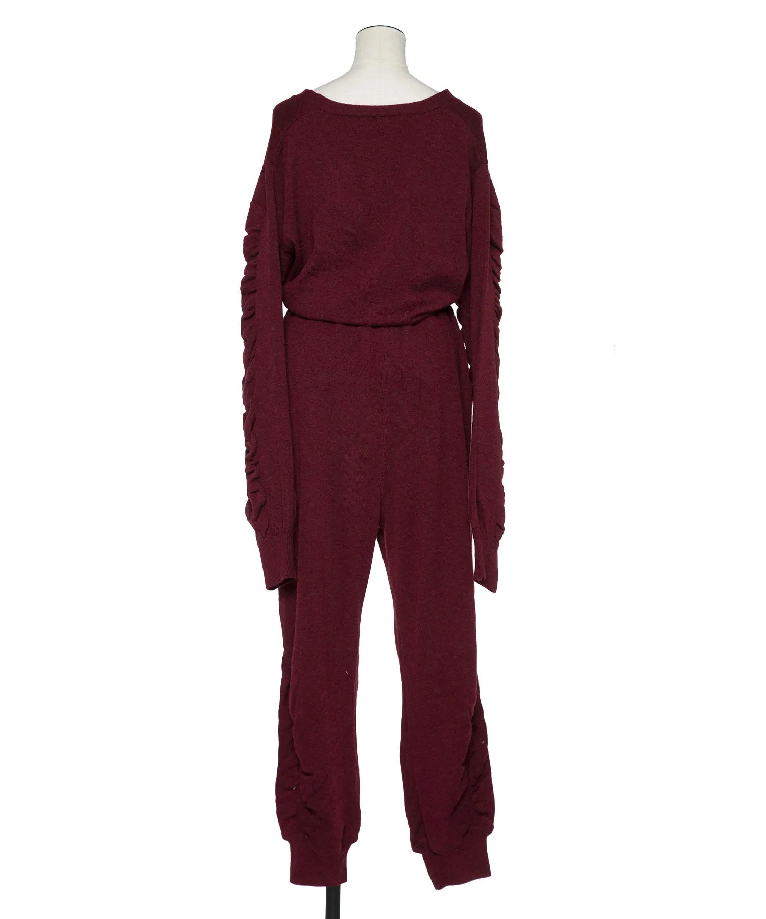 【残り1点】gather knit salopette