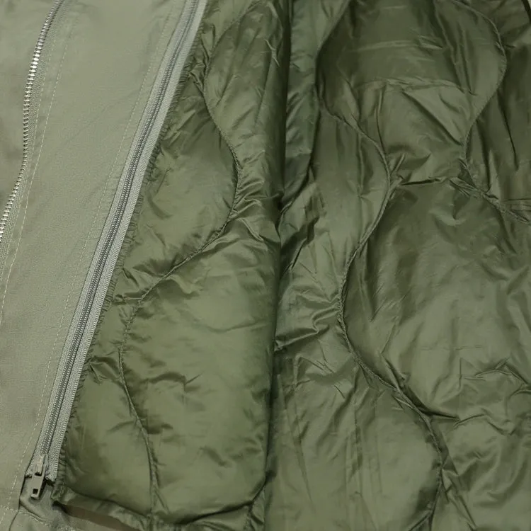 8GIRLS FAUX FUR COLLAR PADDED JACKET IN GREEN