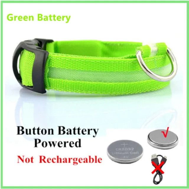 Adjustable LED Glowing Dog Collar
