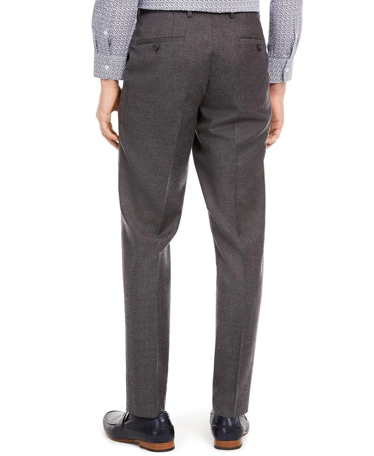 Bar Iii Mens Slim fit Dress Pants 34 / 30 Grey Solid