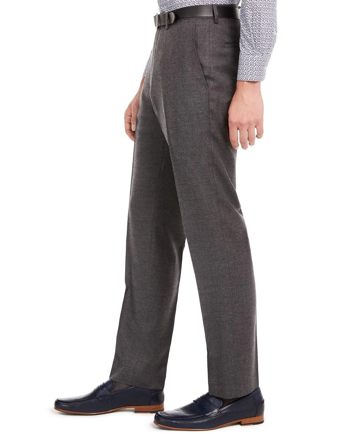 Bar Iii Mens Slim fit Dress Pants 34 / 30 Grey Solid