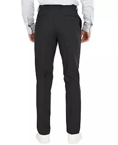 Bar Iii Mens Slim fit Dress Pants 34 / 32 Black Solid