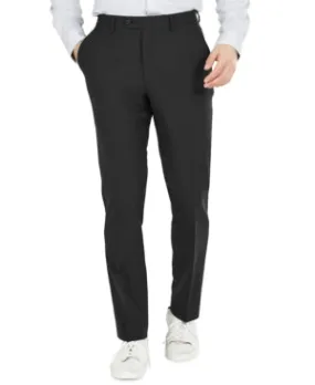 Bar Iii Mens Slim fit Dress Pants 34 / 32 Black Solid