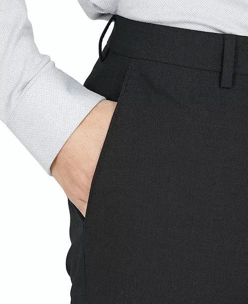 Bar Iii Mens Slim fit Dress Pants 34 / 32 Black Solid