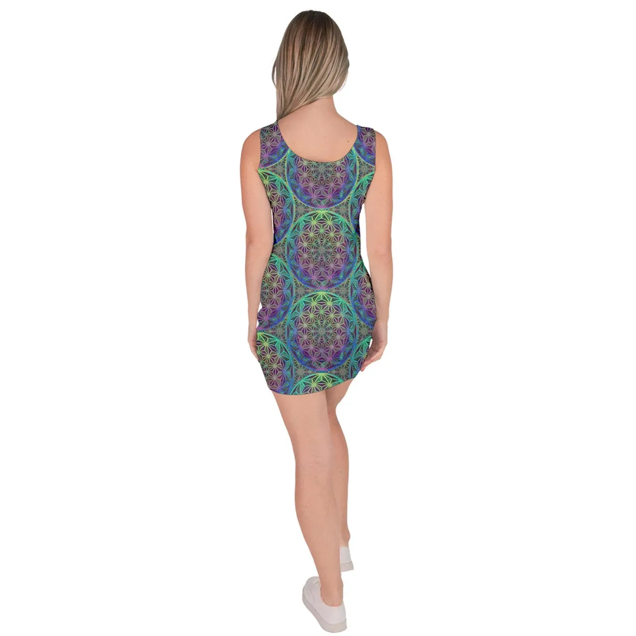 Birth of a Flower Teal Bodycon Dress