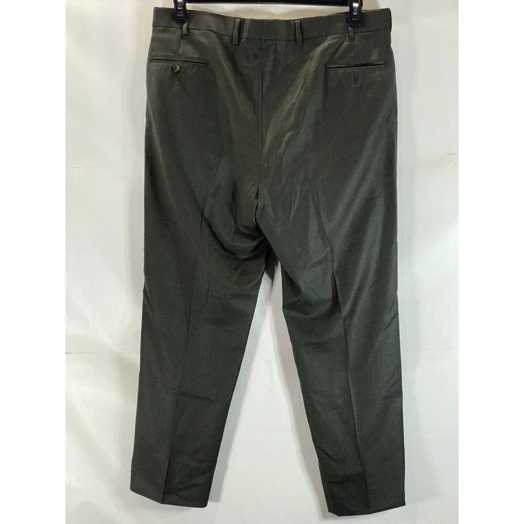 BROOKS BROTHERS 1818 Men's Charcoal Madison Traditional-Fit Wool Pant SZ 41x46