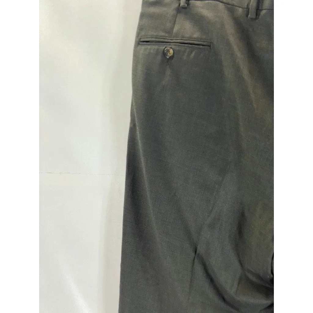 BROOKS BROTHERS 1818 Men's Charcoal Madison Traditional-Fit Wool Pant SZ 41x46