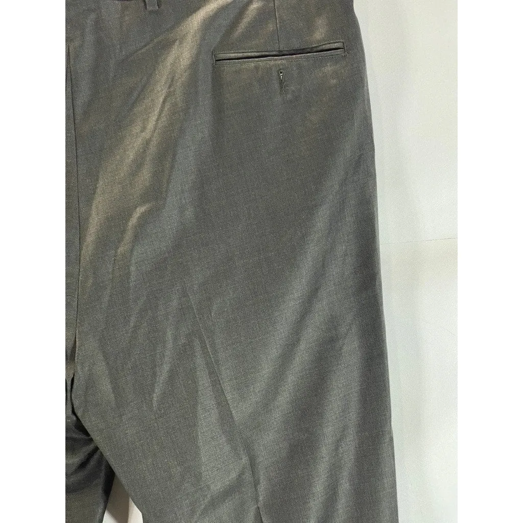 BROOKS BROTHERS 1818 Men's Charcoal Madison Traditional-Fit Wool Pant SZ 41x46