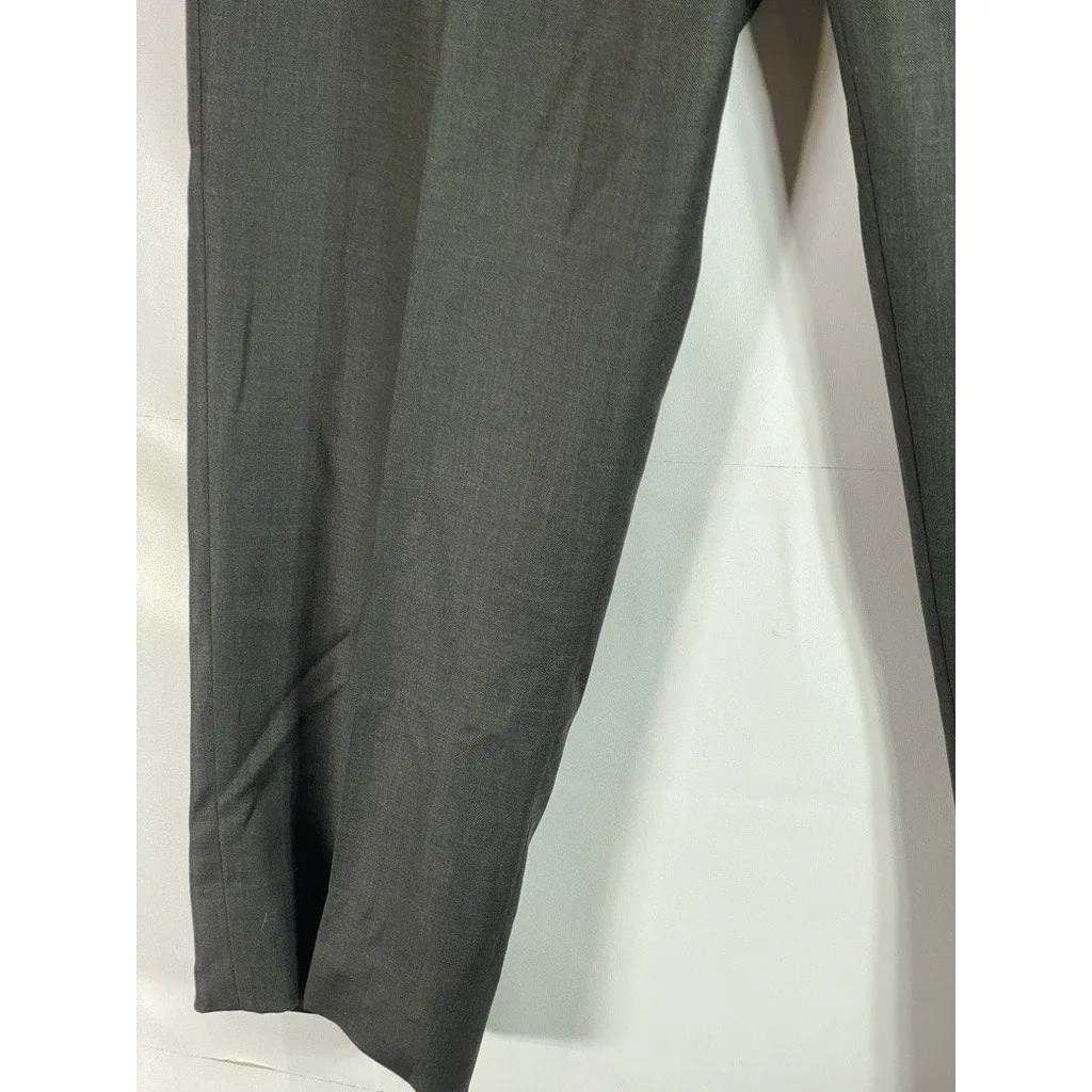 BROOKS BROTHERS 1818 Men's Charcoal Madison Traditional-Fit Wool Pant SZ 41x46