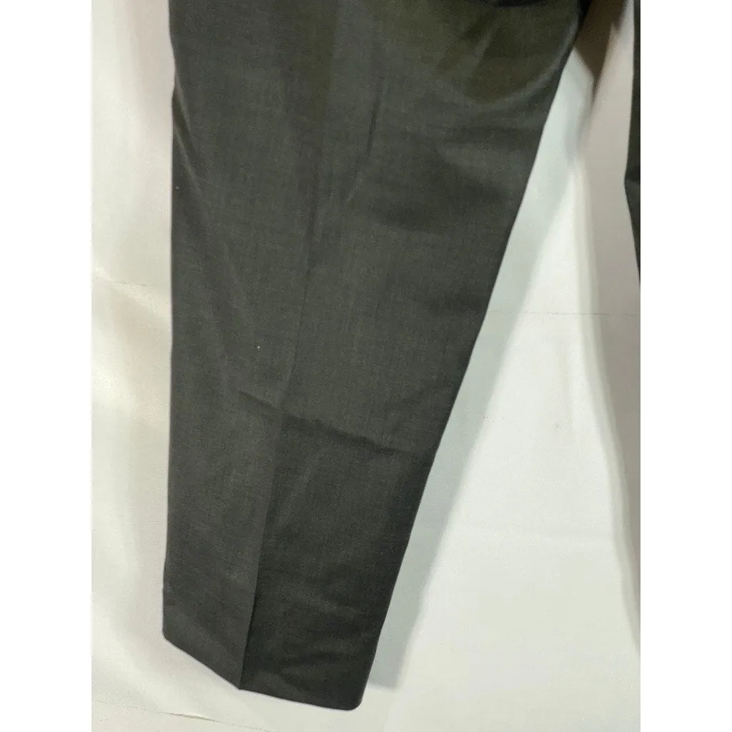 BROOKS BROTHERS 1818 Men's Charcoal Madison Traditional-Fit Wool Pant SZ 41x46