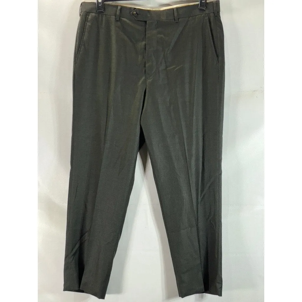 BROOKS BROTHERS 1818 Men's Charcoal Madison Traditional-Fit Wool Pant SZ 41x46