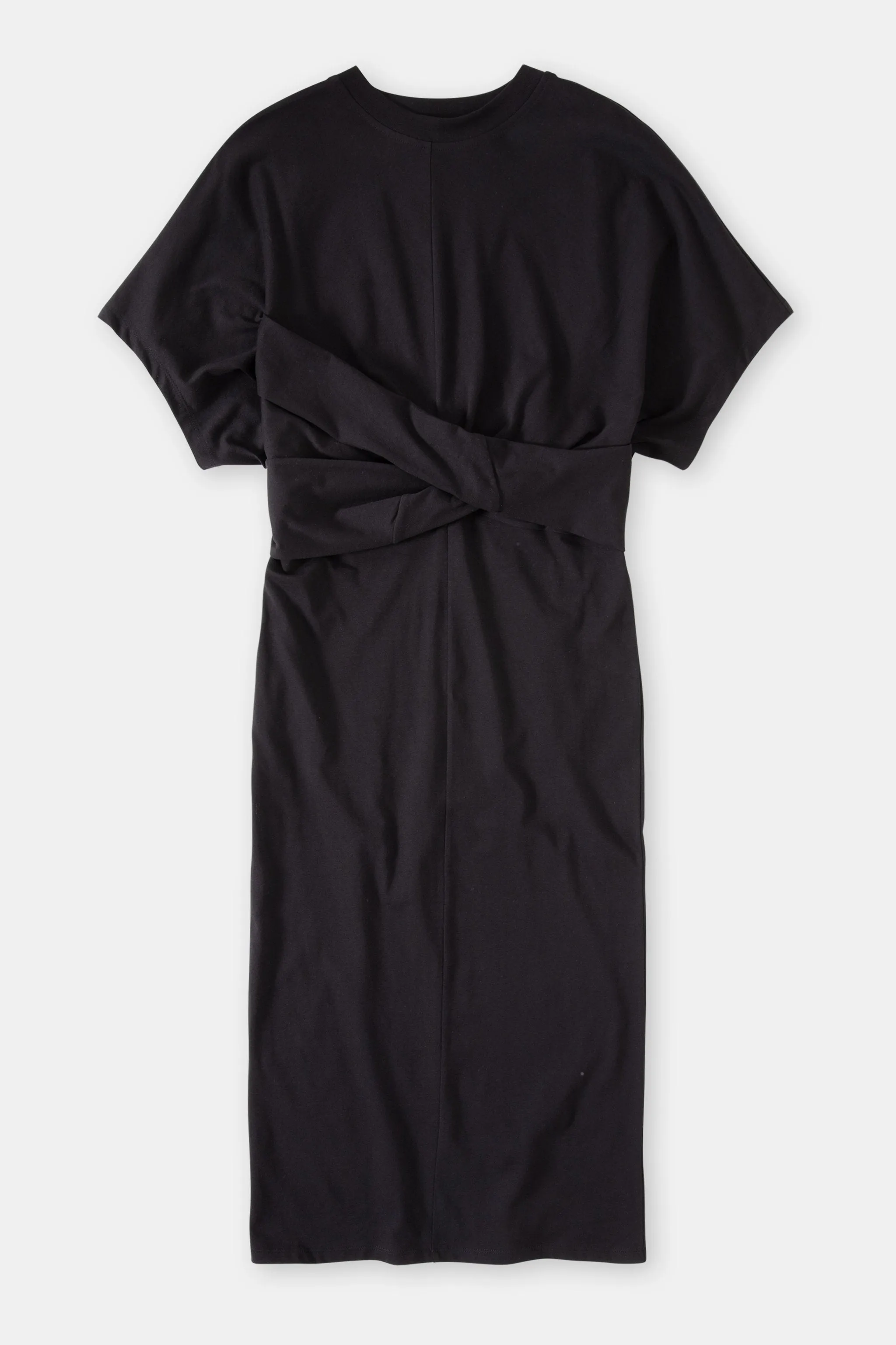 CLOSED WOMENS JERSEY WRAP DRESS - BLACK