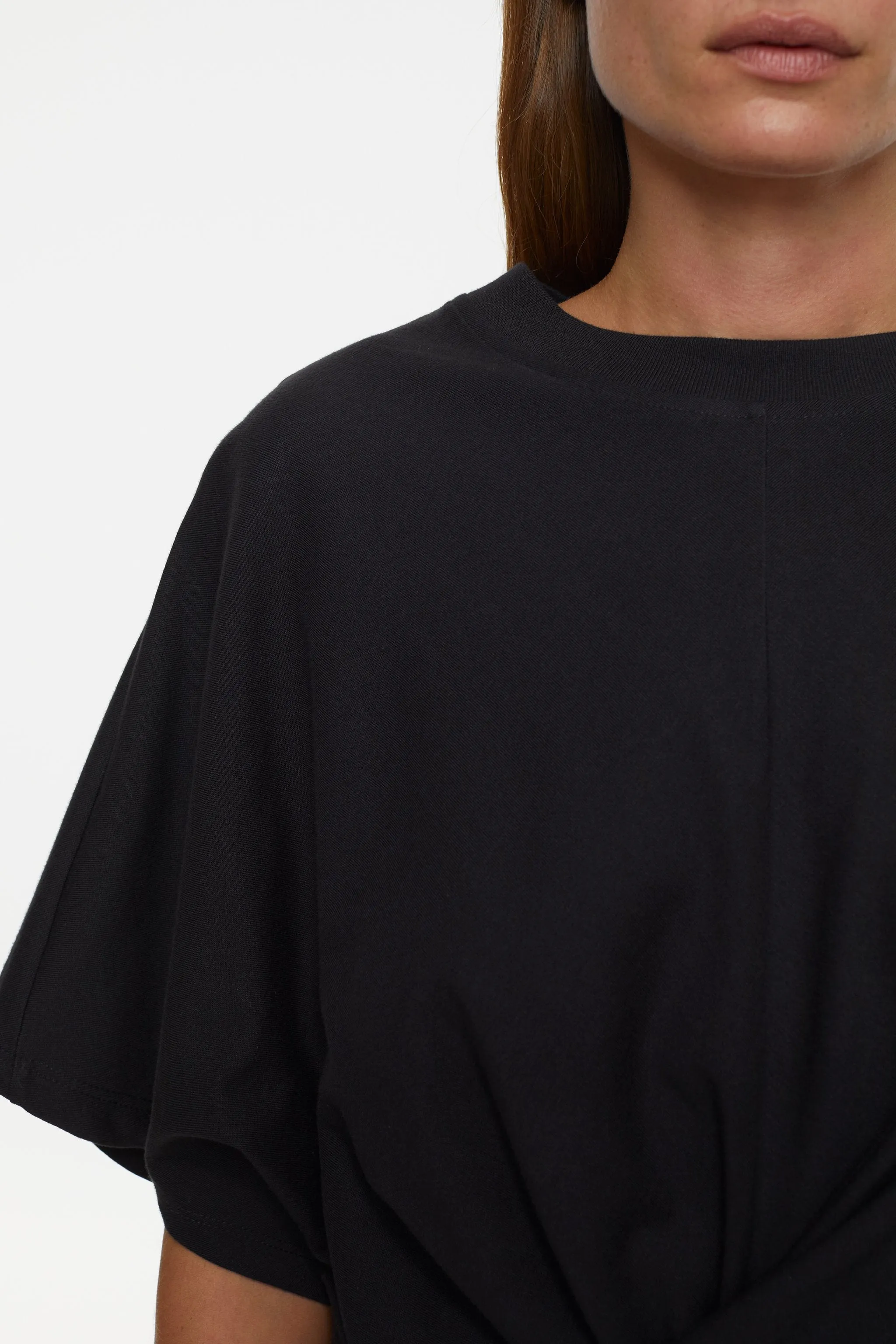 CLOSED WOMENS JERSEY WRAP DRESS - BLACK