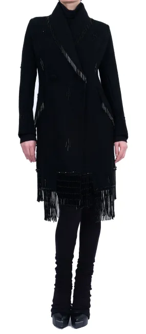 Coat with Glass Beaded Fringe