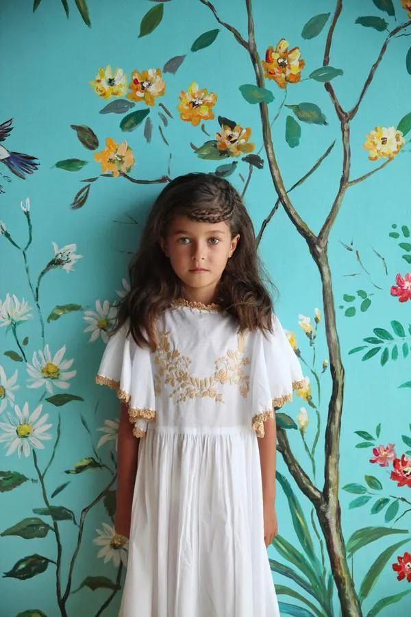 Coco and Ginger Joni Dress - White with Gold