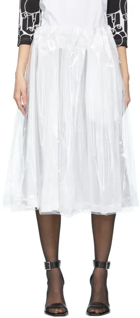 Comme des GarÃ§ons White Layered Skirt