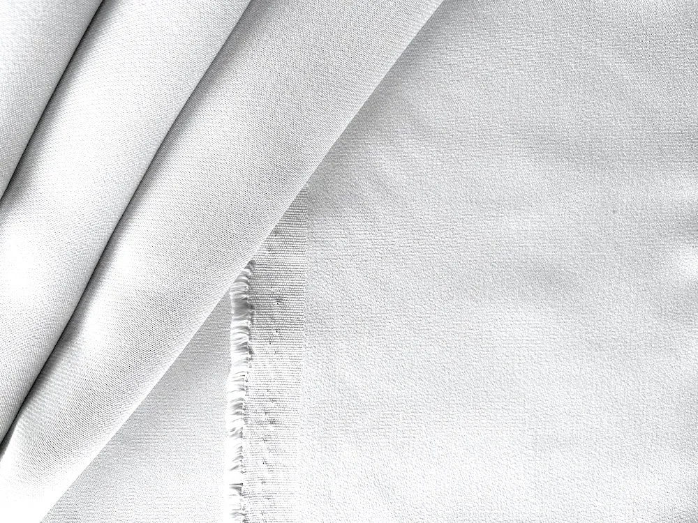 Cushnie Iceberg White Stretch Viscose Crepe (Made in Italy)