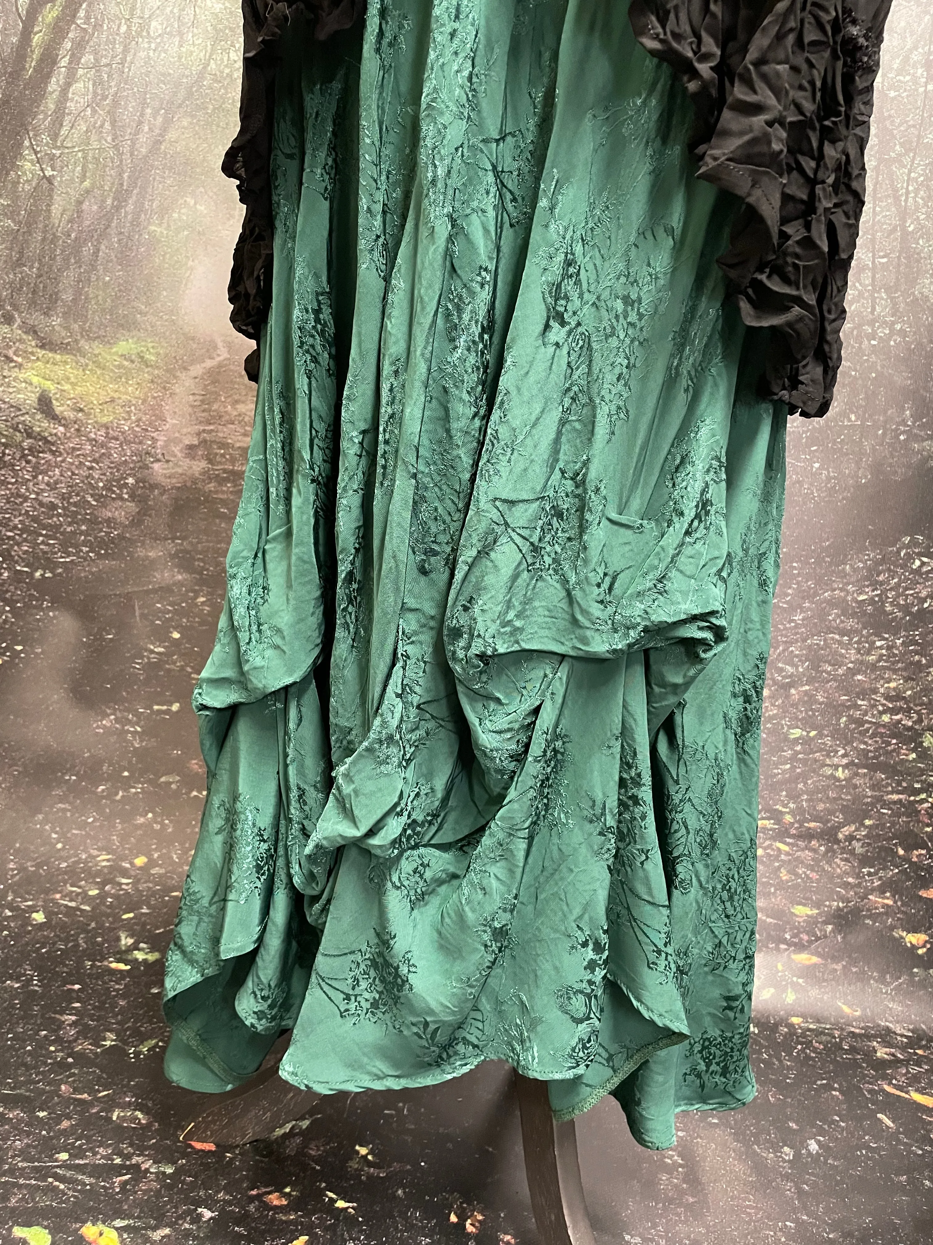 Emerald Romance slip dress