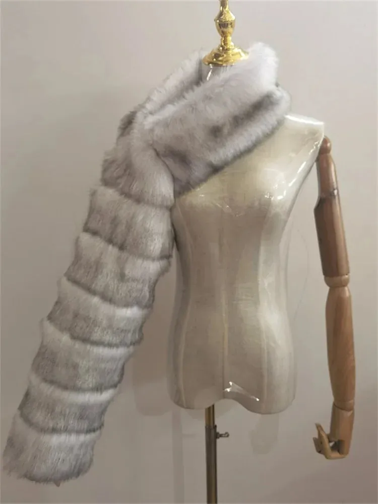 Faux Fur One Sleeve fur