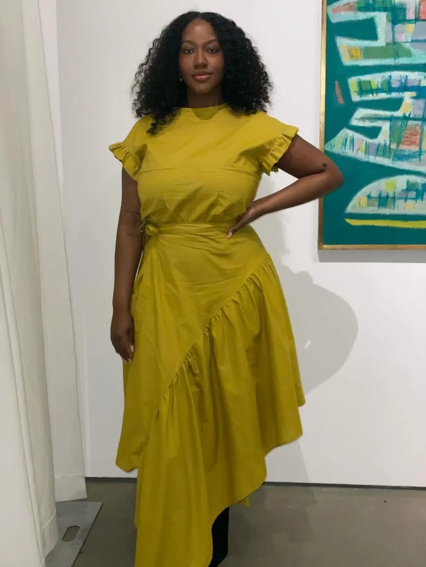 Flow by Tara Davis-Tia Asymmetric Ruffle Wrap Skirt