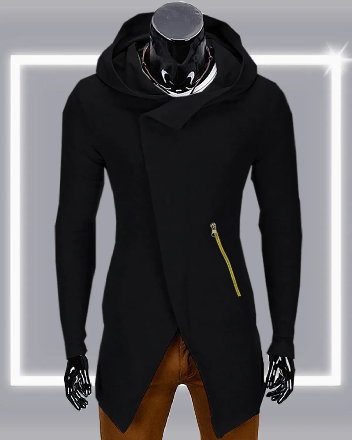 Full Sleeve Fleece Black Color Ninja Jacket