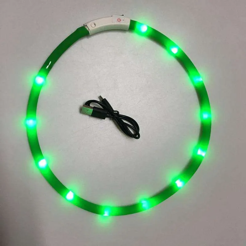 Glow in the Dark Silicone Dog Collar