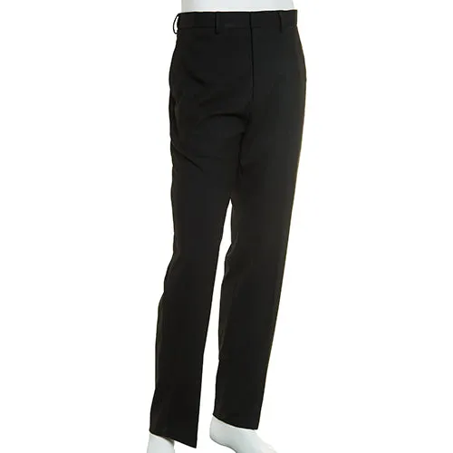 Haggar Mens Classic Fit Dress Pants 36 / 32 Black Solid