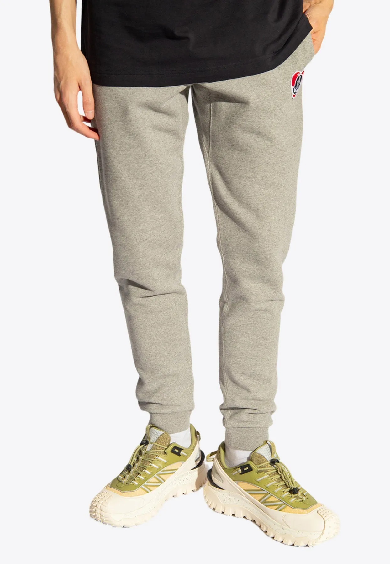 Heart Logo-Patch Track Pants