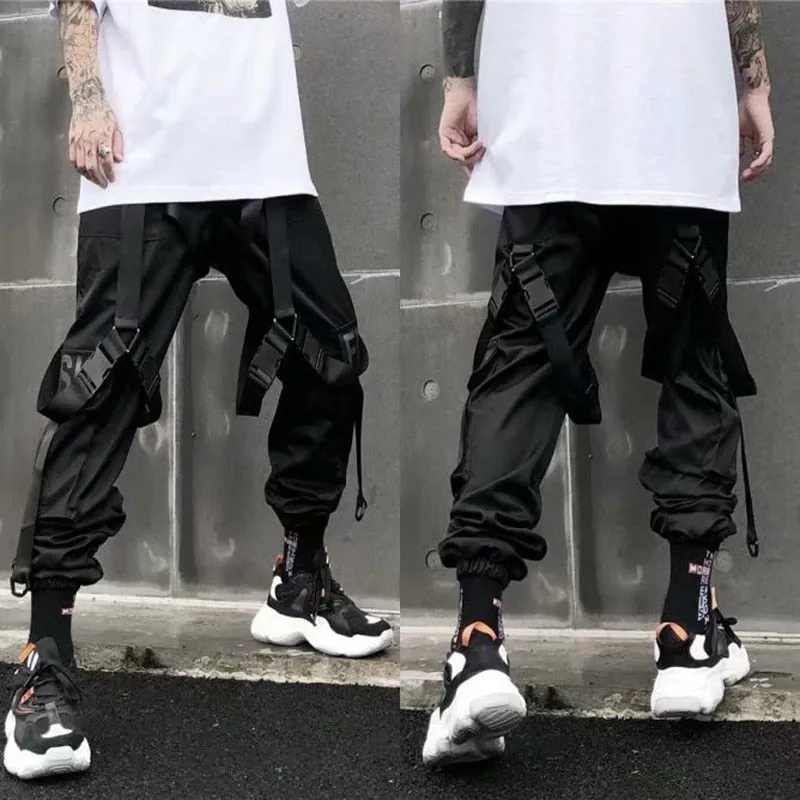 Hip Hop Strapped Cargo Pants