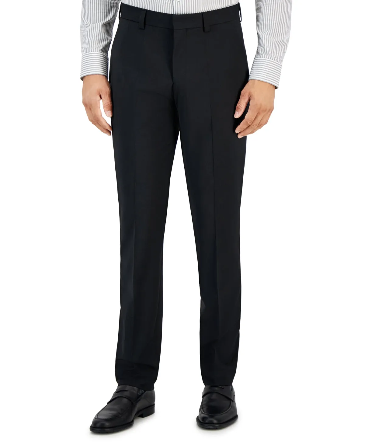 Hugo Boss Mens Modern fit Dress Pants 34 / 32 Black Solid