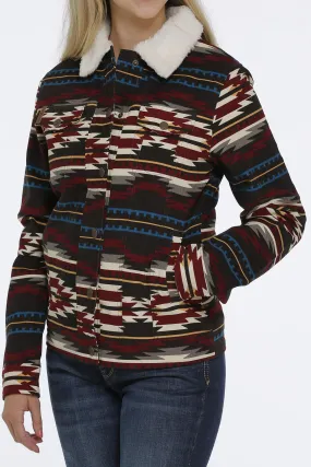 LADIES CINCH CORDUROY AZTEC TRUCKER JACKET