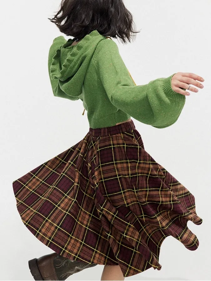 Layered Check Medium Skirt　X2458