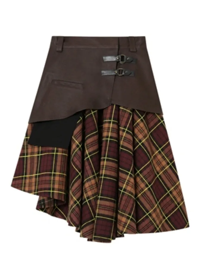 Layered Check Medium Skirt　X2458