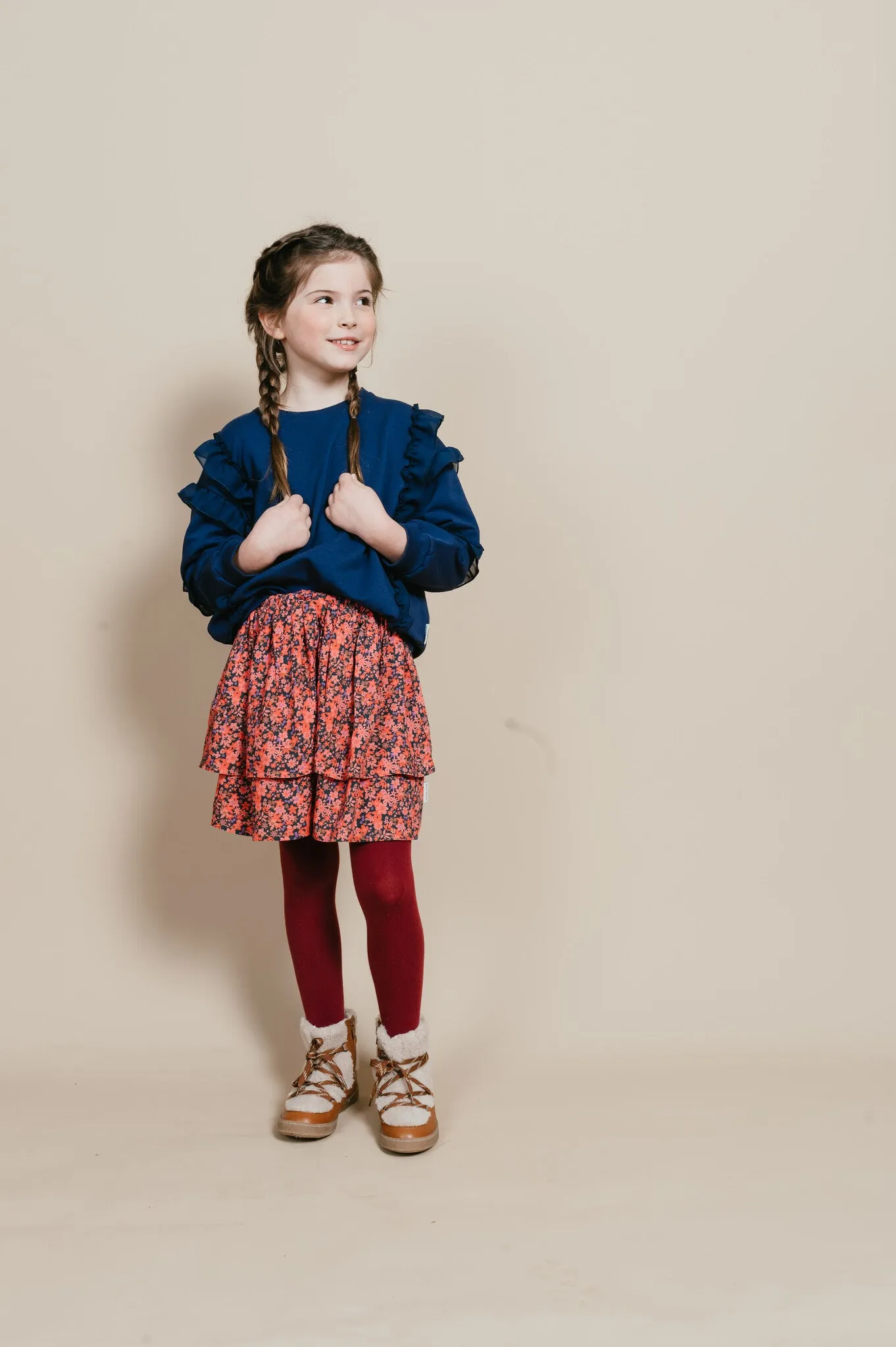 Layered Mini Skirt | Icon Flower AOP
