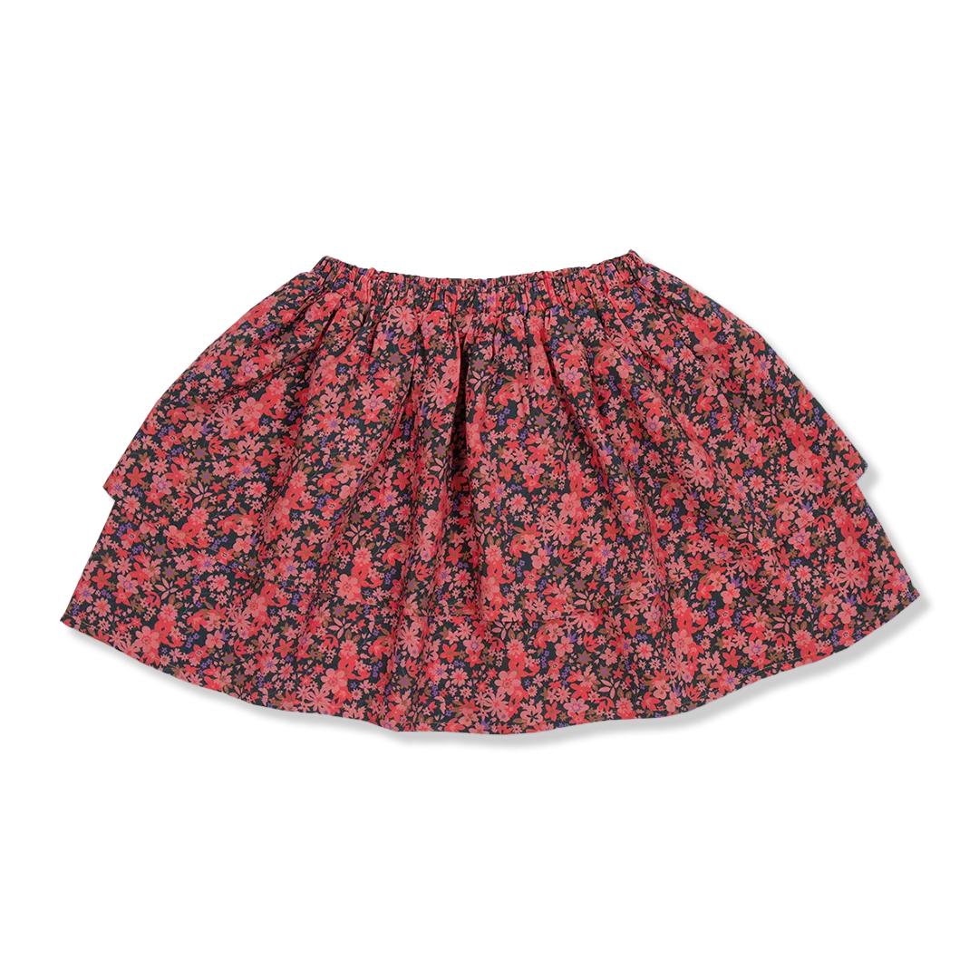 Layered Mini Skirt | Icon Flower AOP