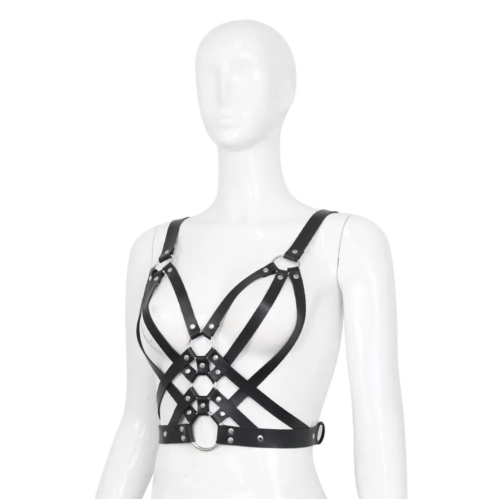 Leather Wrap Around Bralette
