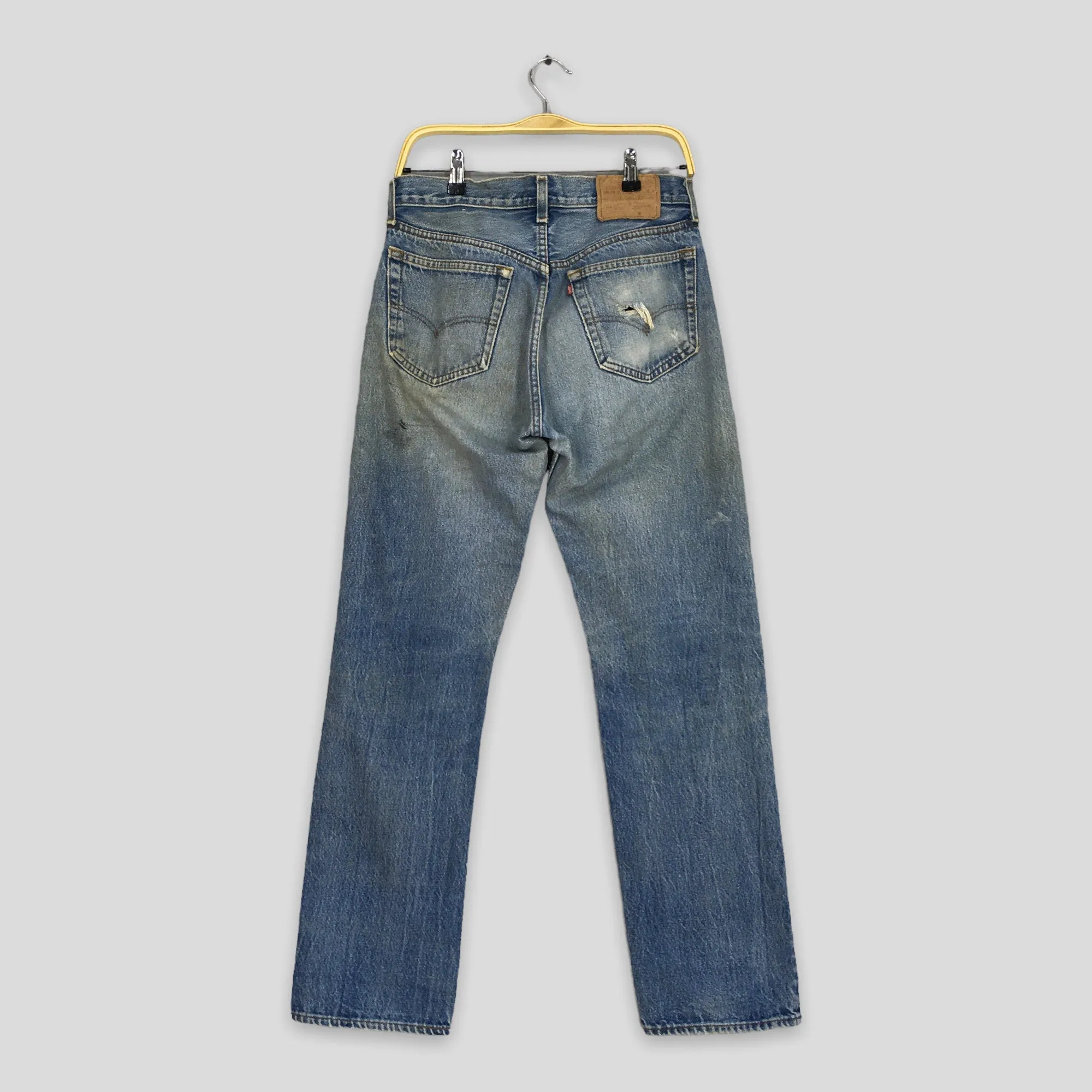 Levi's 501 Faded Dirty Blue Jeans Size 29x30.5