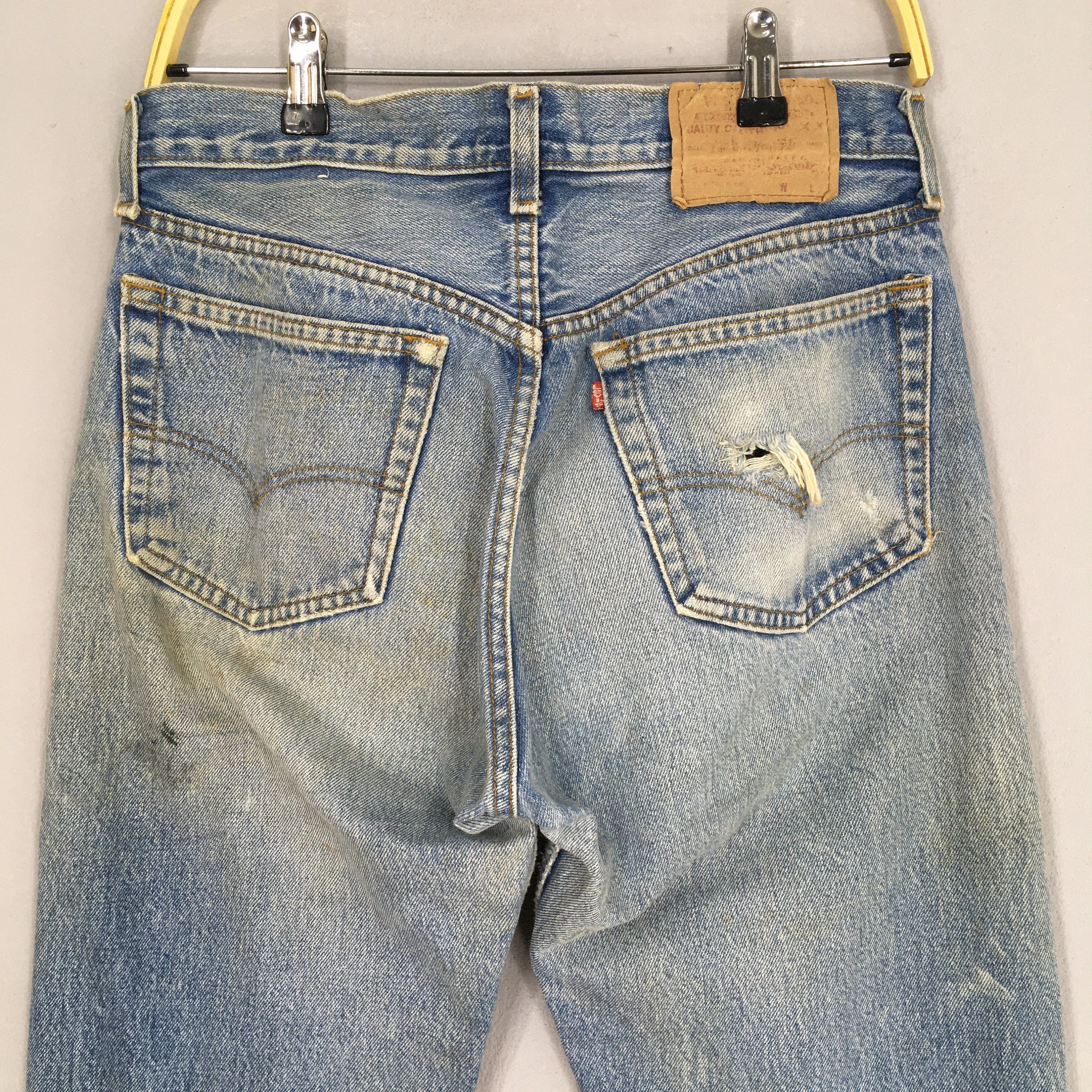 Levi's 501 Faded Dirty Blue Jeans Size 29x30.5