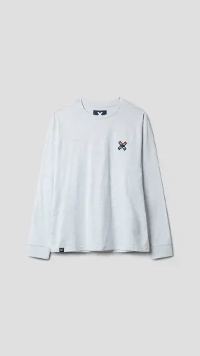 LIGHT GREY MELANGE KARMA LS TEE