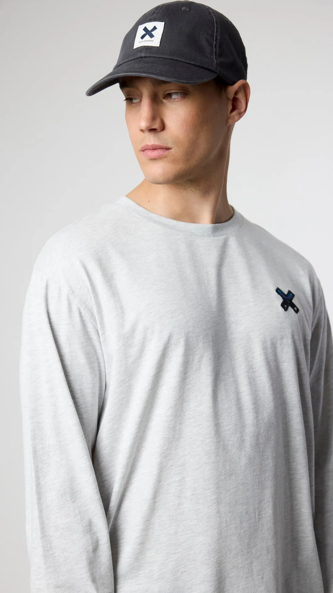 LIGHT GREY MELANGE KARMA LS TEE