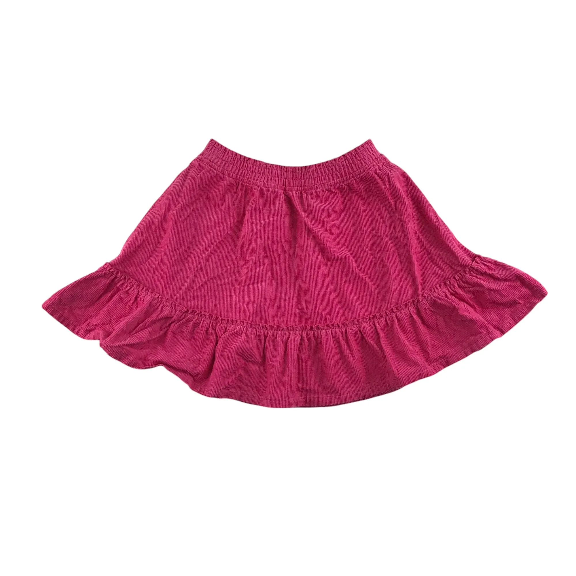 M&S skirt 5-6 year pink plain layered corduroy
