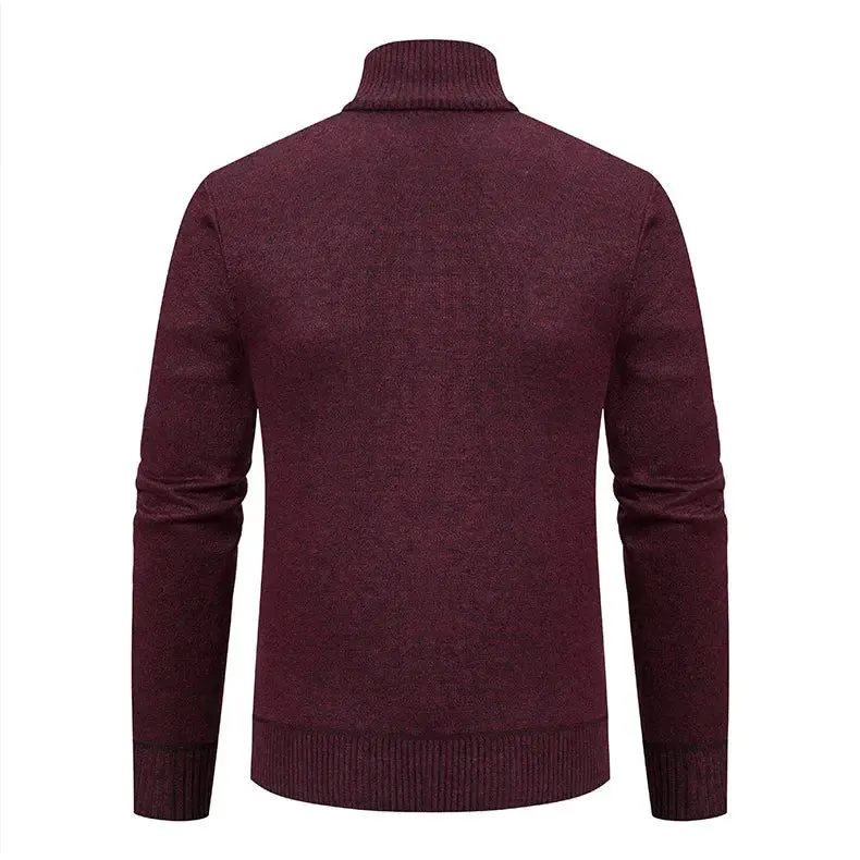 Man Knit Sweater Jacket Fleece Cardigan  Men's Clothes