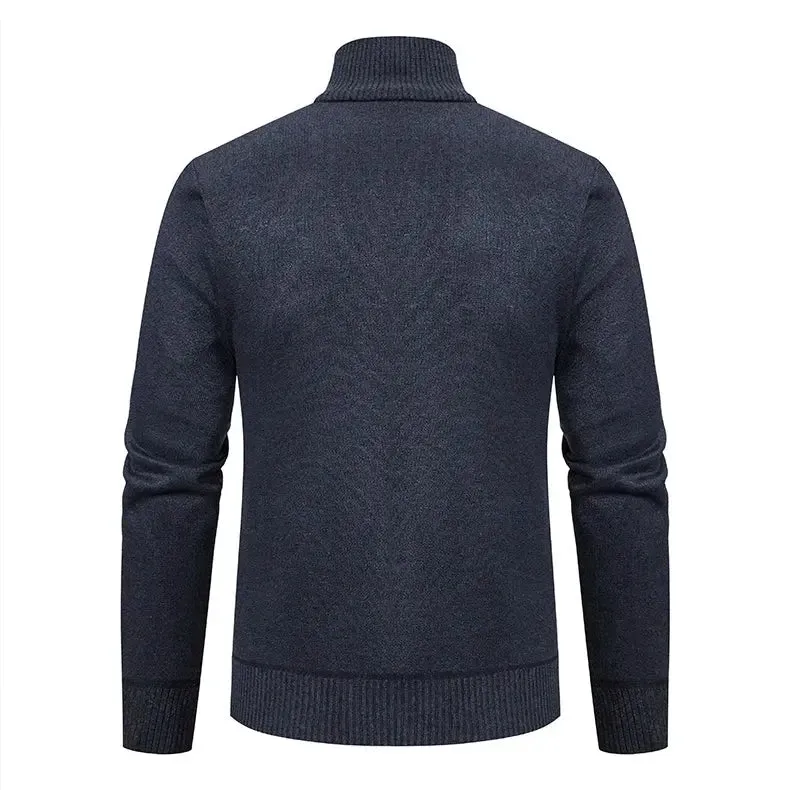 Man Knit Sweater Jacket Fleece Cardigan  Men's Clothes