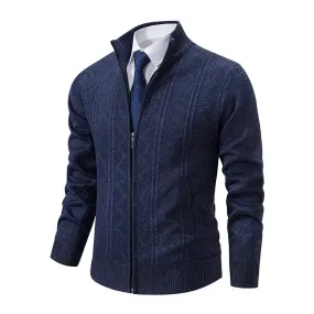 Man Knit Sweater Jacket Fleece Cardigan  Men's Clothes