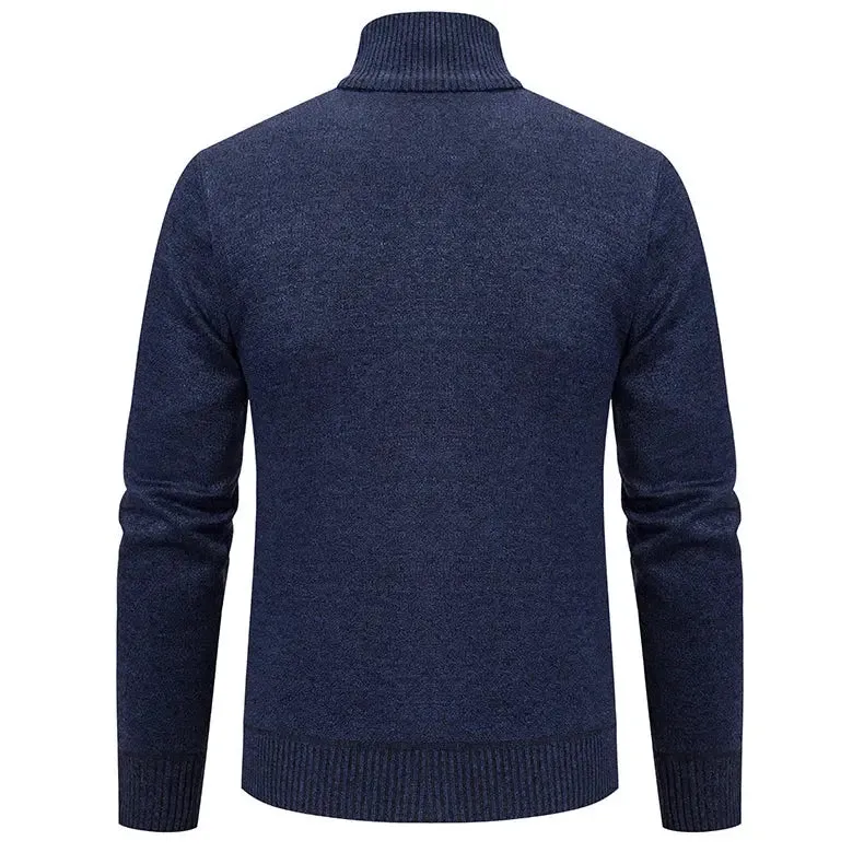 Man Knit Sweater Jacket Fleece Cardigan  Men's Clothes