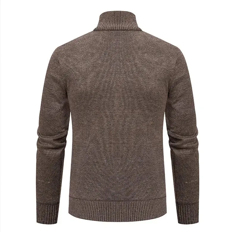 Man Knit Sweater Jacket Fleece Cardigan  Men's Clothes