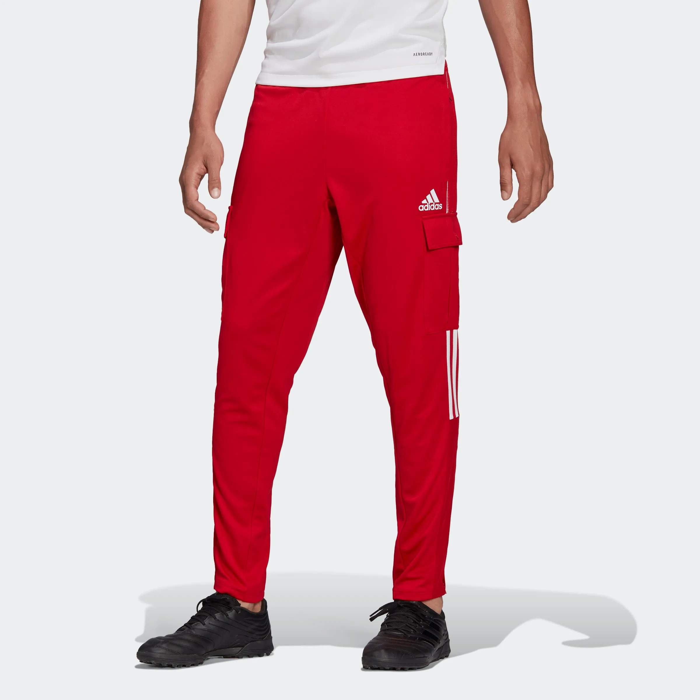 Men's adidas Soccer Tiro Cargo Track Pants Red