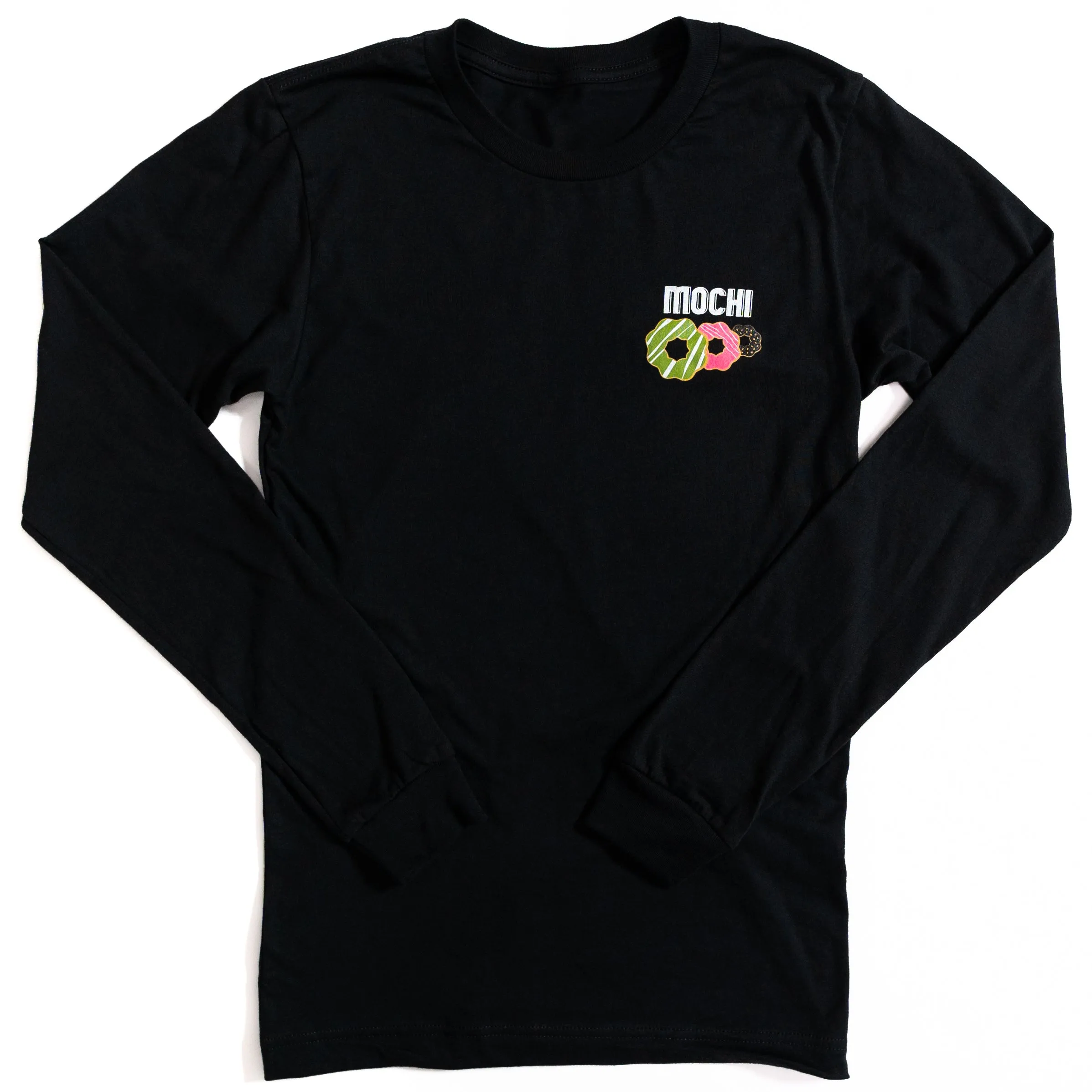 Mochi Donuts Long Sleeve T-Shirt (Black)