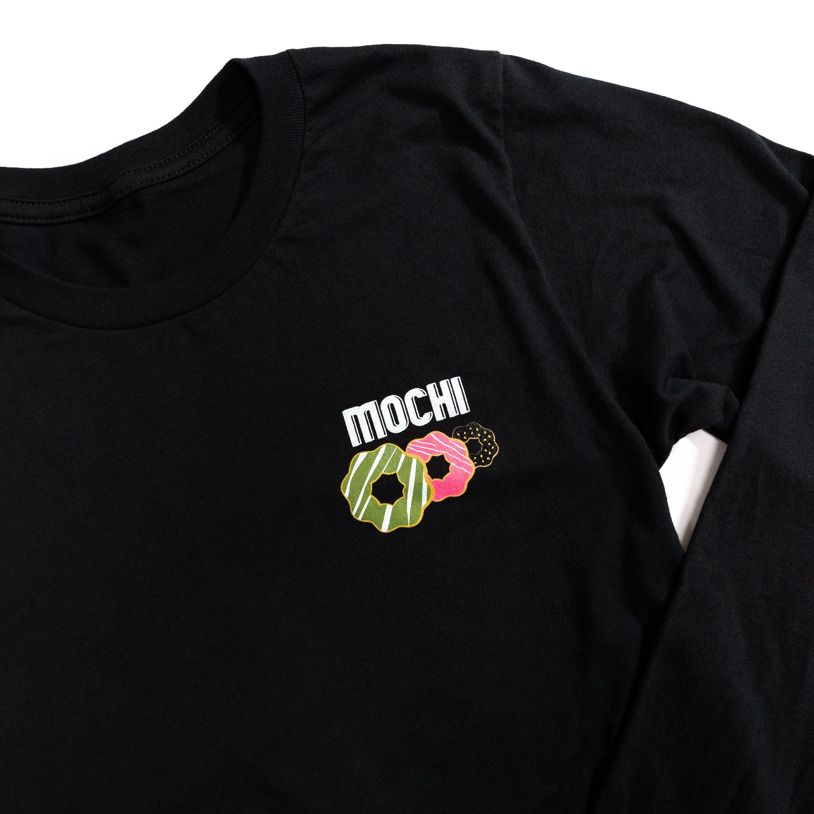 Mochi Donuts Long Sleeve T-Shirt (Black)